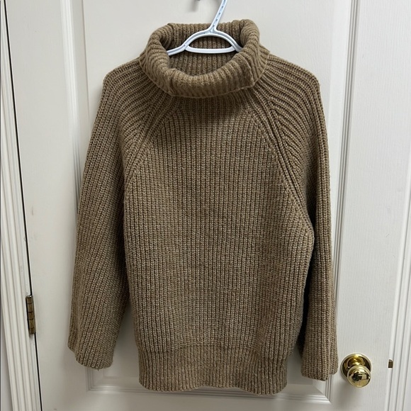 Sweaters - Oversized Knit Wide Sleeve Wool-blend Turtleneck Sweater Jumper | Size OS